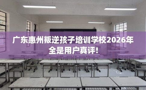 广东惠州叛逆孩子培训学校2026年全是用户真评!