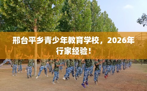 邢台平乡青少年教育学校，2026年行家经验！