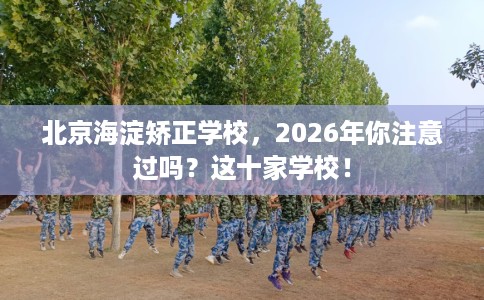 北京海淀矫正学校，2026年你注意过吗？这十家学校！