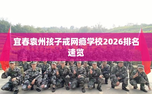 宜春袁州孩子戒网瘾学校2026排名速览