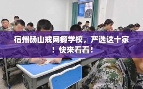 宿州砀山戒网瘾学校，严选这十家！快来看看！