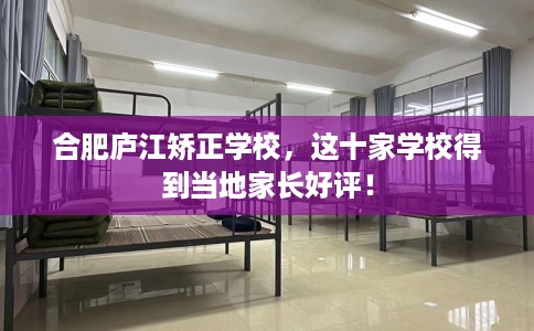 合肥庐江矫正学校，这十家学校得到当地家长好评！