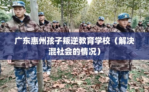 广东惠州孩子叛逆教育学校（解决混社会的情况）