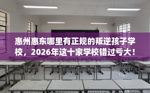 惠州惠东哪里有正规的叛逆孩子学校，2026年这十家学校错过亏大！