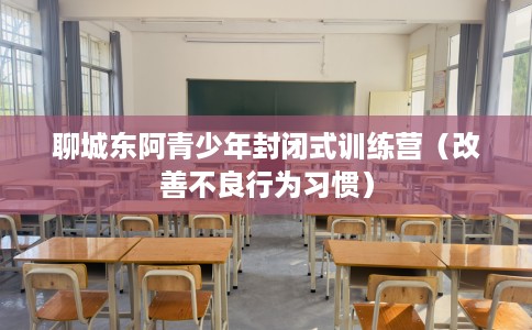 聊城东阿青少年封闭式训练营（改善不良行为习惯）