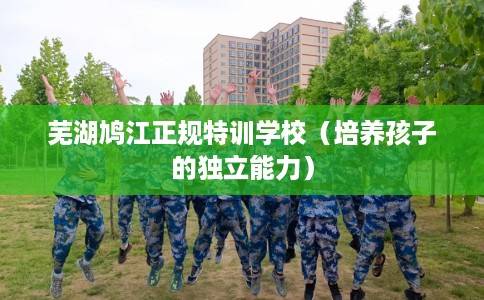芜湖鸠江正规特训学校（培养孩子的独立能力）