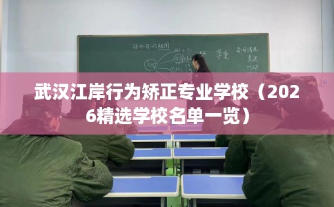 武汉江岸行为矫正专业学校（2026精选学校名单一览）