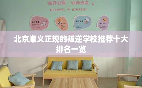 北京顺义正规的叛逆学校推荐十大排名一览