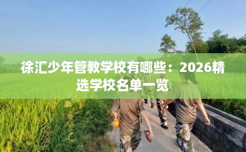 徐汇少年管教学校有哪些：2026精选学校名单一览