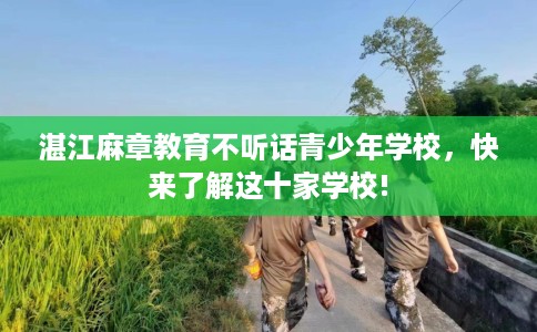 湛江麻章教育不听话青少年学校，快来了解这十家学校!