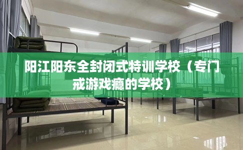 阳江阳东全封闭式特训学校（专门戒游戏瘾的学校）