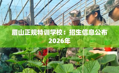 眉山正规特训学校：招生信息公布2026年