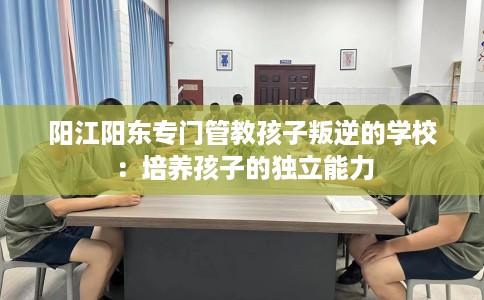 阳江阳东专门管教孩子叛逆的学校：培养孩子的独立能力
