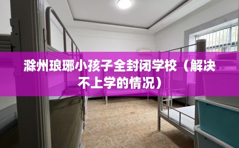 滁州琅琊小孩子全封闭学校（解决不上学的情况）