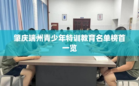 肇庆端州青少年特训教育名单榜首一览