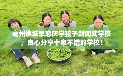 亳州谯城早恋厌学孩子封闭式学校，良心分享十家不错的学校！