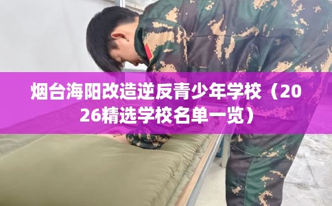 烟台海阳改造逆反青少年学校（2026精选学校名单一览）