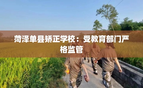 菏泽单县矫正学校：受教育部门严格监管