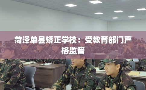 菏泽单县矫正学校：受教育部门严格监管