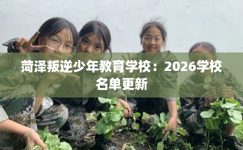 菏泽叛逆少年教育学校：2026学校名单更新