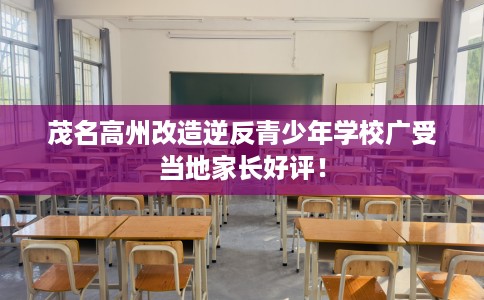 茂名高州改造逆反青少年学校广受当地家长好评！
