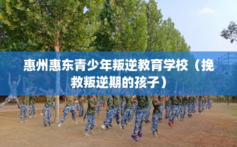 惠州惠东青少年叛逆教育学校（挽救叛逆期的孩子）