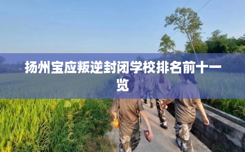 扬州宝应叛逆封闭学校排名前十一览
