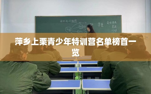 萍乡上栗青少年特训营名单榜首一览 萍乡上栗青少年特训营名单榜首一览