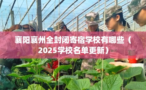 襄阳襄州全封闭寄宿学校有哪些（2025学校名单更新）