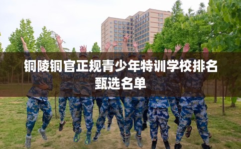 铜陵铜官正规青少年特训学校排名甄选名单