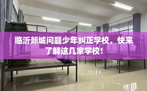 临沂郯城问题少年纠正学校，快来了解这几家学校!
