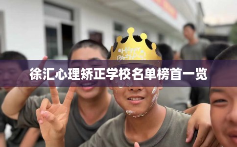 徐汇心理矫正学校名单榜首一览