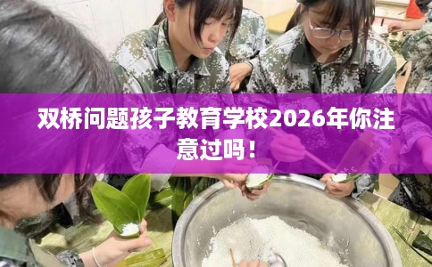 双桥问题孩子教育学校2026年你注意过吗！