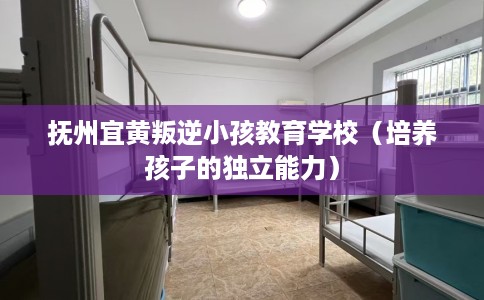 抚州宜黄叛逆小孩教育学校（培养孩子的独立能力）