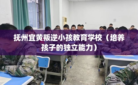 抚州宜黄叛逆小孩教育学校（培养孩子的独立能力）