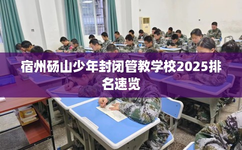 宿州砀山少年封闭管教学校2025排名速览