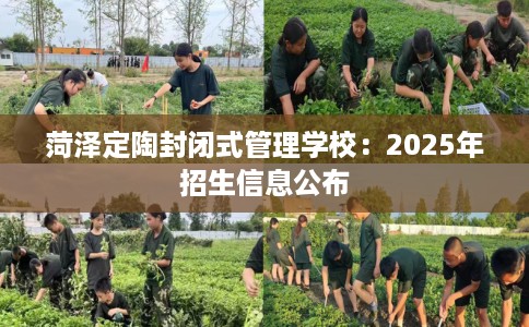 菏泽定陶封闭式管理学校：2025年招生信息公布