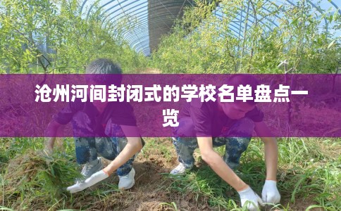 沧州河间封闭式的学校名单盘点一览