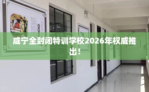 咸宁全封闭特训学校2026年权威推出！
