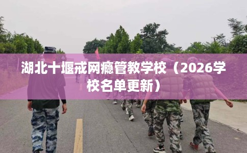 湖北十堰戒网瘾管教学校（2026学校名单更新）