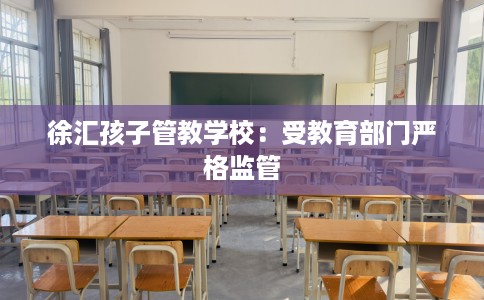 徐汇孩子管教学校：受教育部门严格监管