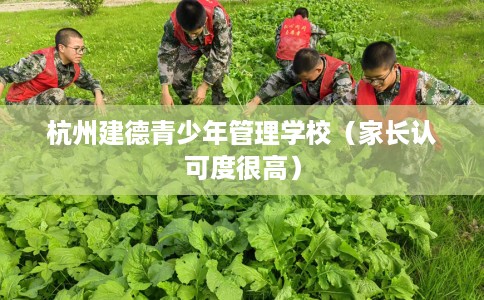 杭州建德青少年管理学校（家长认可度很高）