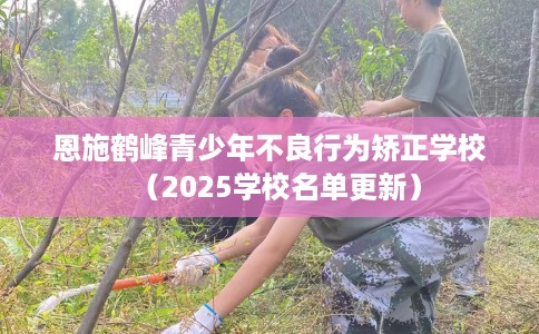 恩施鹤峰青少年不良行为矫正学校（2025学校名单更新）