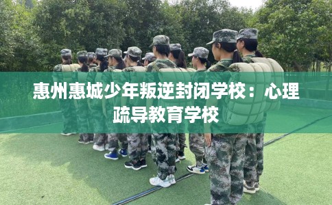 惠州惠城少年叛逆封闭学校：心理疏导教育学校