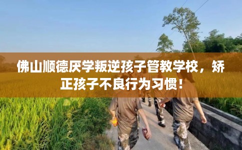 佛山顺德厌学叛逆孩子管教学校，矫正孩子不良行为习惯！