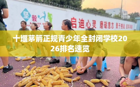 十堰茅箭正规青少年全封闭学校2026排名速览