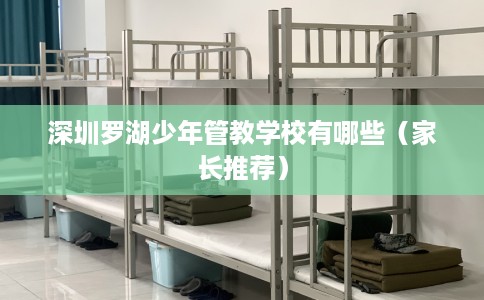 深圳罗湖少年管教学校有哪些（家长推荐）