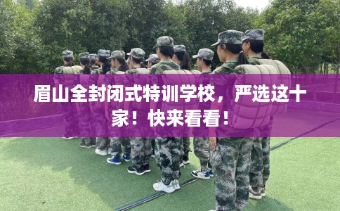 眉山全封闭式特训学校，严选这十家！快来看看！