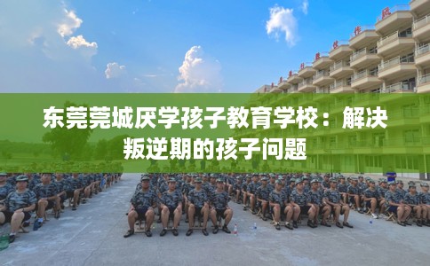 东莞莞城厌学孩子教育学校：解决叛逆期的孩子问题