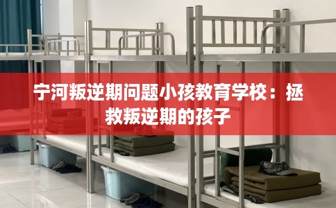 宁河叛逆期问题小孩教育学校：拯救叛逆期的孩子
